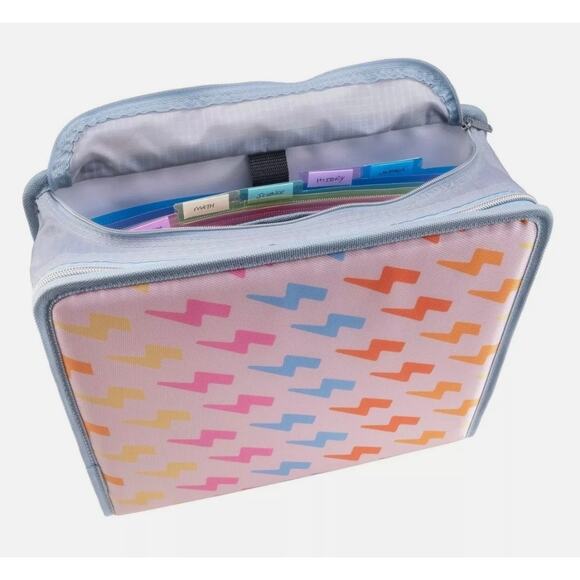 Case-it 3" 3 Ring Binder Carrying Strap File Folders With 8 Pens & 22 Pencils s9 - Picture 6 of 8